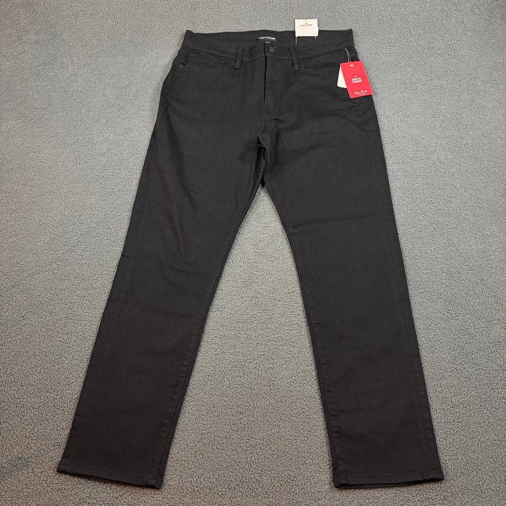 Lucky Brand Jeans Mens 34x32 Black 410 Athletic Straight Fit 7MW00025 Denim